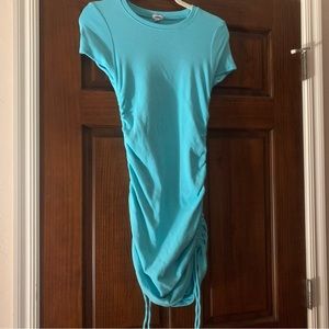 Garage Aqua/Turquoise Mini/Midi String Cinched Dress